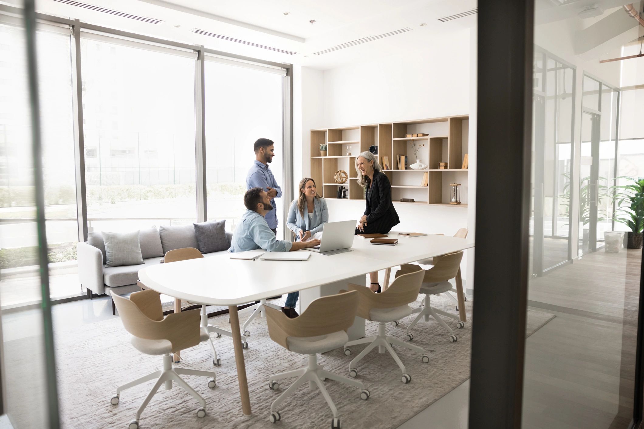 Recruitment discussion at office table